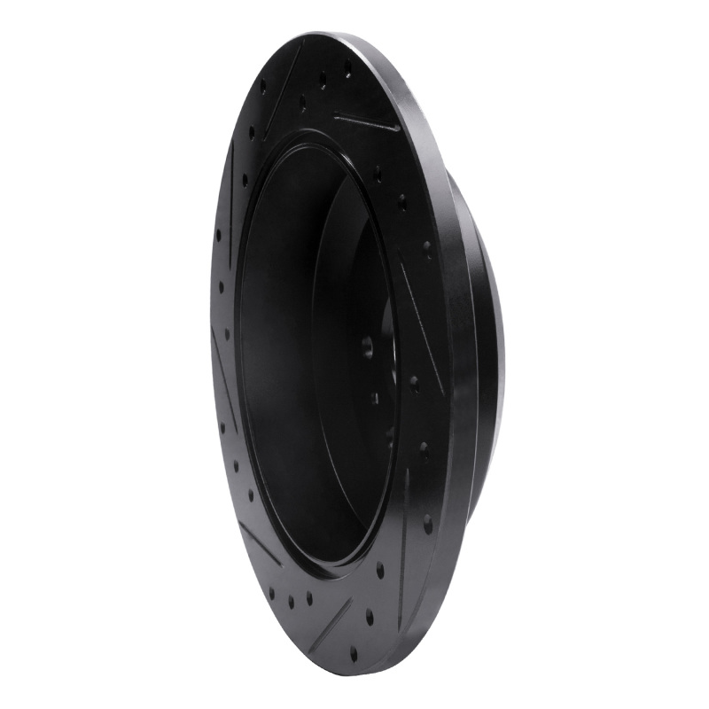 Kia BORREGO Brake Rotor (1) - Rear Right - R1 Concepts - Drilled & Slotted - Black - `09-`10